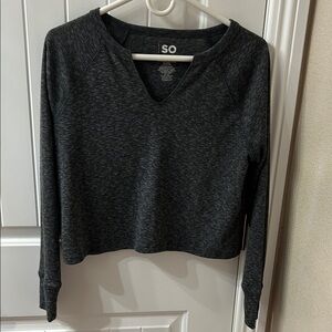 SO Women's Dark Gray Long Sleeve Tee